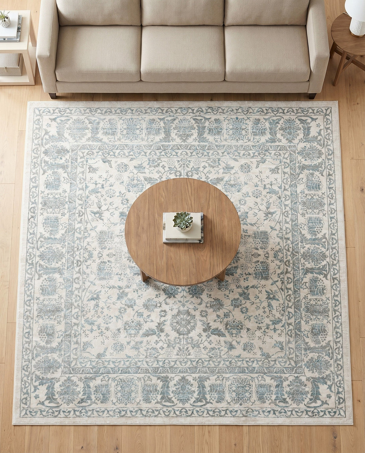 Metro Heights Collection Area Rug -  Astoria Square Teal  lifestyle 64
