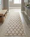 Lattice Gardens Collection Area Rug -  Bloomfield (Beige and Light Brown) Runner Beige and Light Brown  lifestyle 82
