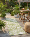 Seaside Blooms Collection Area Rug - Verdure (Green) Runner Green  lifestyle 63