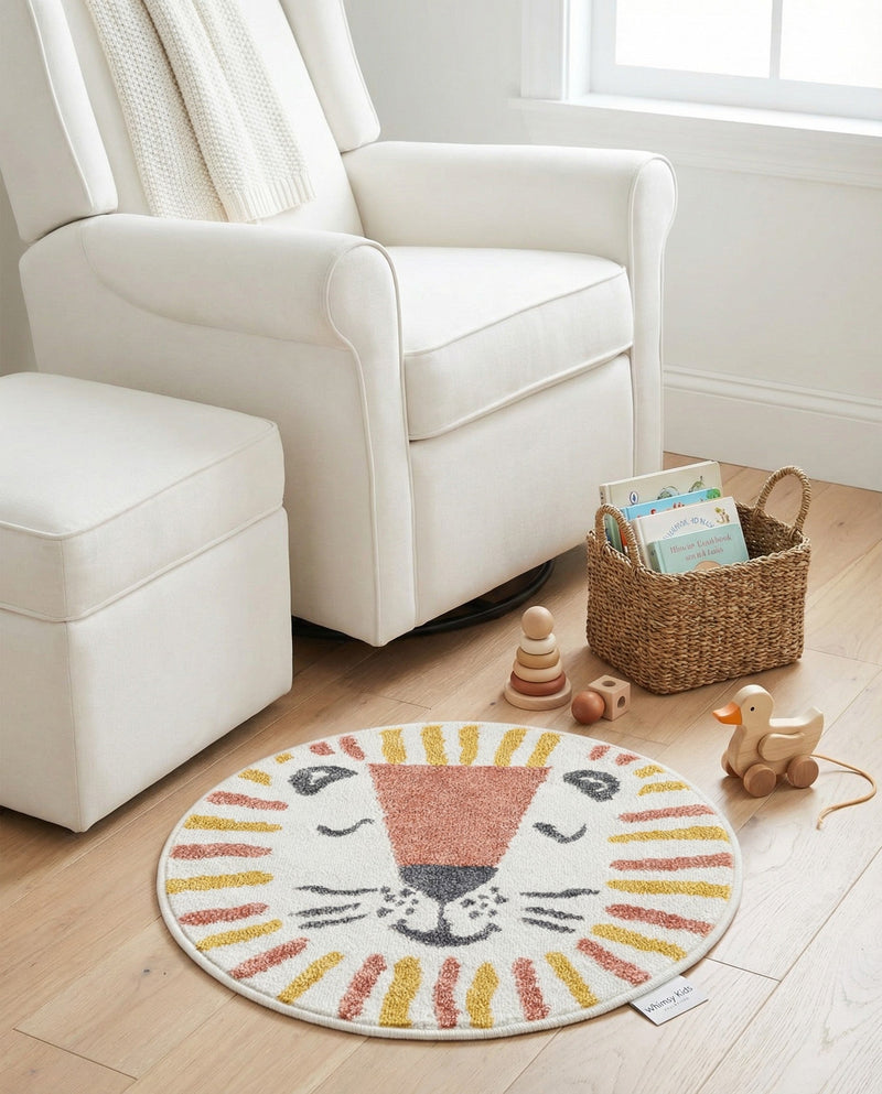Wonder Tykes Collection Area Rug -  Mirage Round Ivory  lifestyle 4
