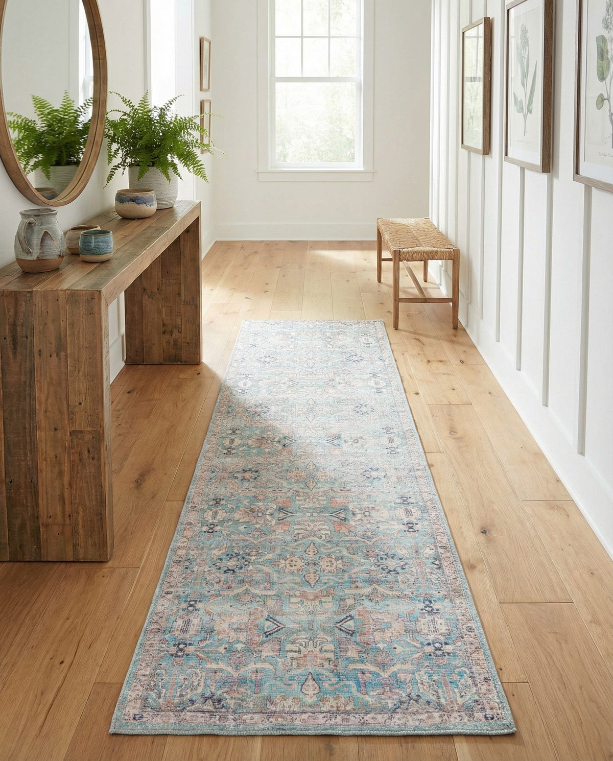 Vintage Memories Collection Area Rug -  Memories Runner Blue  lifestyle 138