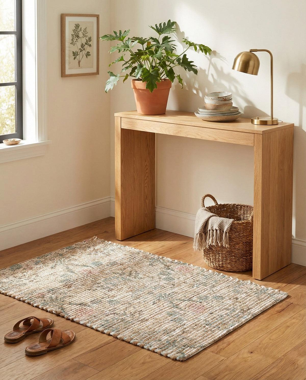 Savannah Threads Collection Area Rug -  Mendocino Rectangle Ivory  lifestyle 4