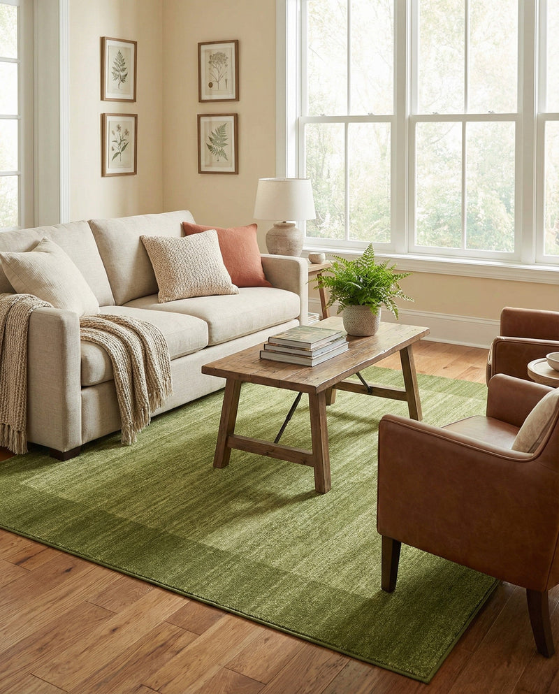 Studio Haven Collection Area Rug -  Conservatory (Light Green) Square Light Green  lifestyle 36