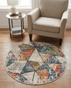 Jewel Oasis Collection Area Rug -  Topaz Round Multi  lifestyle 53