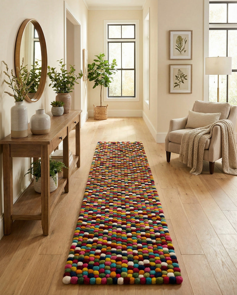 Woolen Sphere Collection Area Rug - Orbsburg (Multi) Runner Multi  lifestyle 50