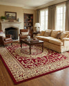 Versailles Elegance Collection Area Rug -  Montreuil Rectangle Red  lifestyle 65