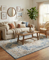 Coastal Manor Collection Area Rug -  Pelican Rectangle Slate Blue  lifestyle 31