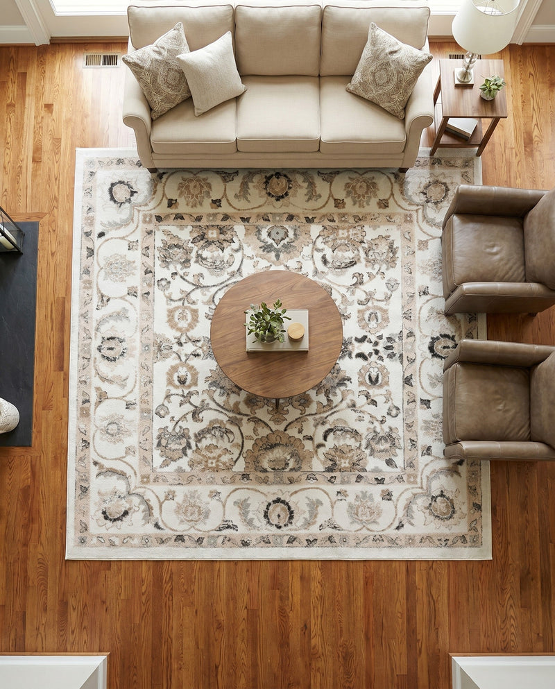 Adriana Terrace Collection Area Rug -  Positano (Ivory) Square Ivory  lifestyle 48