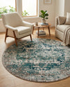 Copenhagen Comfort Collection Area Rug -  Odense Round Blue  lifestyle 45