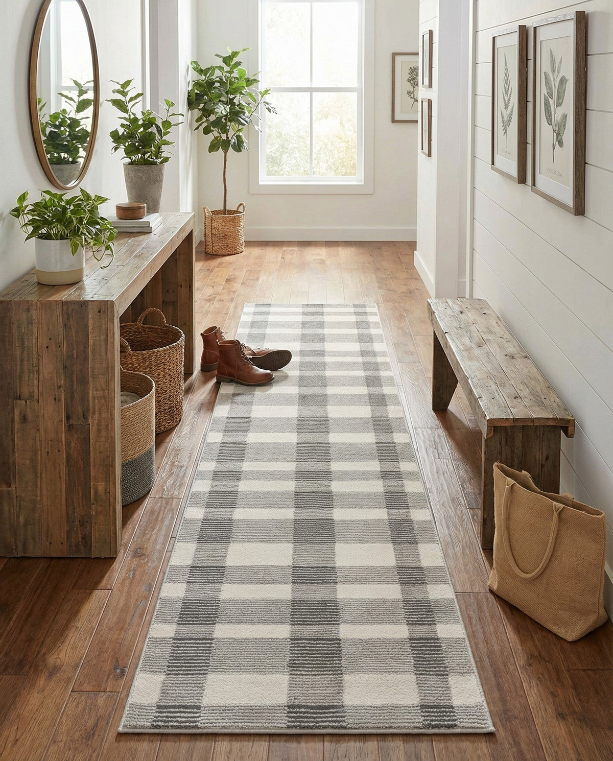 Haven Tapestry Collection Area Rug -  SereneCove Runner Slate Gray  lifestyle 45