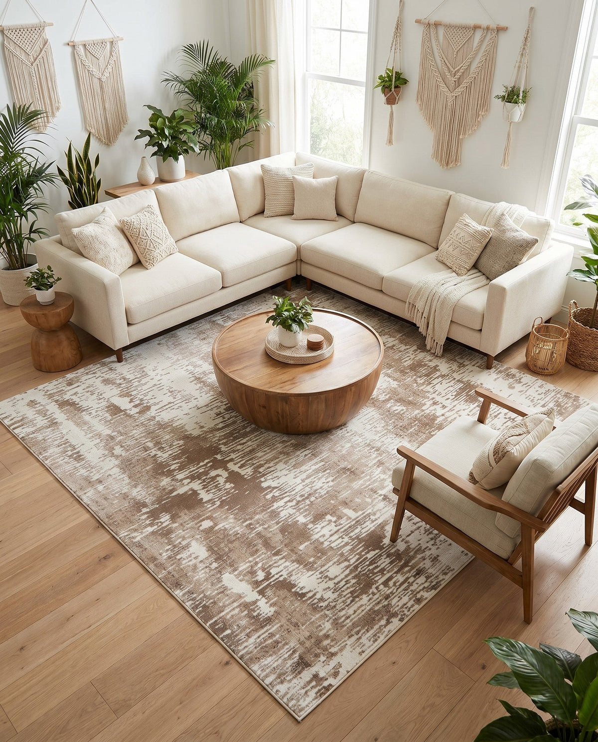 Coastal Haven Collection Area Rug -  Pelican Square Ivory  lifestyle 135