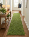 Plush Oasis Collection Area Rug - Serenity (Grass Green) Runner Grass Green  lifestyle 49