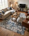 Mediterranean Lattice Collection Area Rug - Santorini (Multi Gray Blue) Rectangle Multi Gray Blue  lifestyle 7