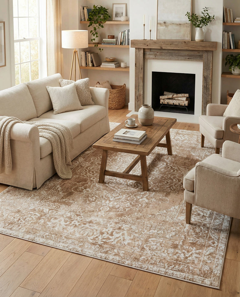 Cambridge Classics Collection Area Rug -  Magdalene (Beige) Rectangle Beige  lifestyle 10