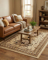 Tabriz Tapestries Collection Area Rug - Azerbaijan (Ivory) Rectangle Ivory  lifestyle 29