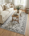 Charleston Elegance Collection Area Rug -  Seaport (white Gray) Rectangle white Gray  lifestyle 7