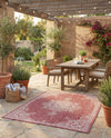Patio Heritage Collection Area Rug -  Charleston (Rust Red) Rectangle Rust Red  lifestyle 13