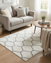 Trellis Mosaic Collection Area Rug -  Pergolatown (Ivory) Rectangle Ivory  lifestyle 11