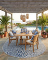 Urban Oasis Rugs Collection Area Rug -  Terrace (Blue) Oval Blue  lifestyle 72