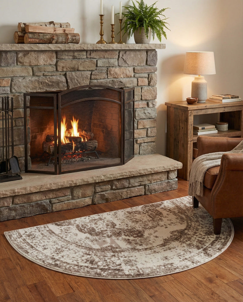 Riviera Elegance Collection Area Rug -  Menton (Beige) Hearth Beige  lifestyle 67