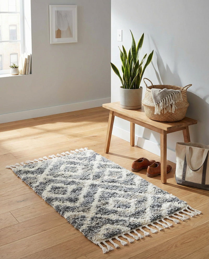 Cozy Cove Shag Collection Area Rug -  Dunes Rectangle Gray  lifestyle 24