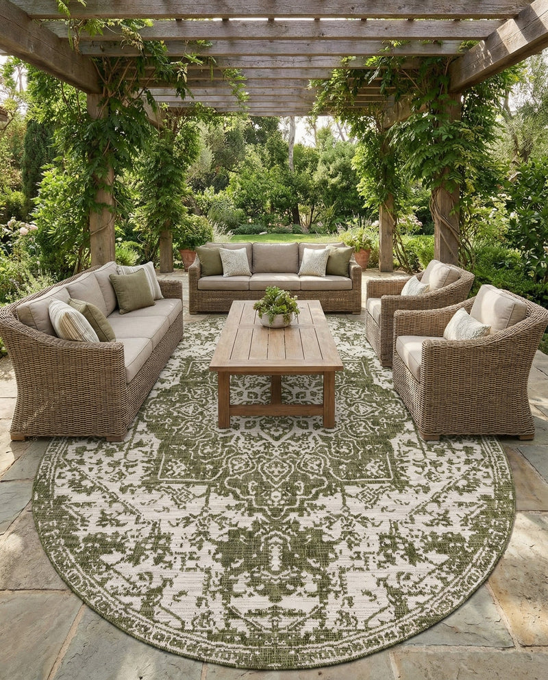 Urban Oasis Rugs Collection Area Rug -  Penthouse (Green) Oval Green  lifestyle 25