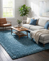 Eternal Plush Oasis Collection Area Rug -  Tranquility (Aegean Blue) Rectangle Aegean Blue  lifestyle 10