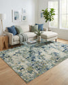 Chromatic Oasis Collection Area Rug -  Lagoon Rectangle Light Blue  lifestyle 34