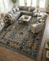 Chateau Elegance Collection Area Rug -  Luxembourg Rectangle Gray  lifestyle 17