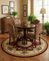 Versailles Elegance Collection Area Rug -  Louveciennes (Red) Round Red  lifestyle 38