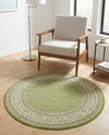 Soho Elegance Collection Area Rug -  Mercer (Green) Round Green  lifestyle 63