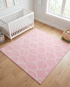Trellis Mosaic Collection Area Rug -  Pergolatown (Light Pink) Square Light Pink  lifestyle 86