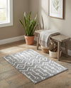Marrakech Lattice Collection Area Rug - Medina (Gray) Rectangle Gray  lifestyle 8