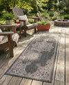 Patio Heritage Collection Area Rug -  Charleston (Charcoal Gray) Runner Charcoal Gray  lifestyle 58