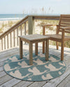 Seaside Haven Rugs Collection Area Rug -  Pelican Round Stone Blue  lifestyle 72
