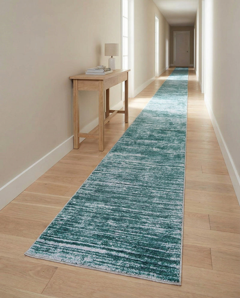 Sahara Essence Collection Area Rug - Oasis (Teal) Runner Teal  lifestyle 71