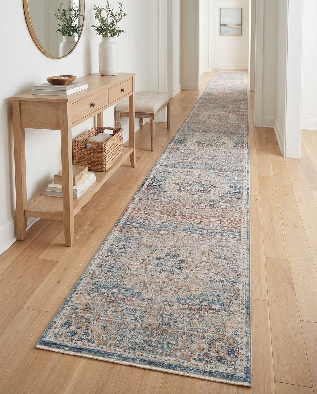 Coastal Haven Collection Area Rug - Seabreeze (Multi) Runner Multi  lifestyle 102