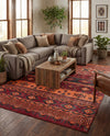 Geneva Terrace Collection Area Rug - Montreux Rectangle Rust Red  lifestyle 14