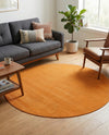 Soho Elegance Collection Area Rug - Chelsea (Salmon) Round Salmon  lifestyle 43