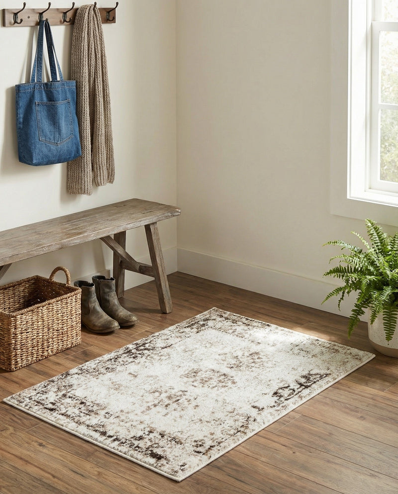 Riviera Elegance Collection Area Rug - Antibes (Beige) Rectangle Beige  lifestyle 28