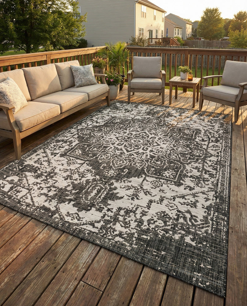 Urban Oasis Rugs Collection Area Rug -  Penthouse (Charcoal Gray) Rectangle Charcoal Gray  lifestyle 20