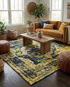 Riviera Elegance Collection Area Rug -  Menton (Navy Blue) Square Navy Blue  lifestyle 25