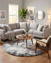 Cozy Haven Shag Collection Area Rug -  Tranquility (Smoke Gray) Round Smoke Gray  lifestyle 64