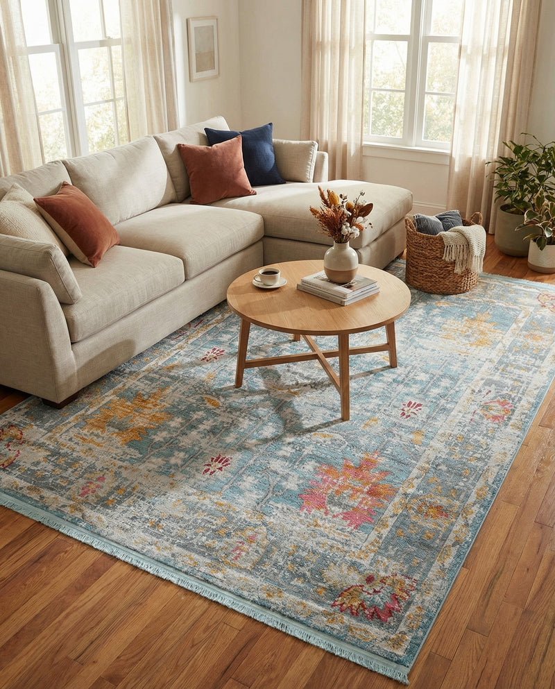Arcadia Rugs Collection Area Rug -  Olympus Rectangle Blue  lifestyle 21