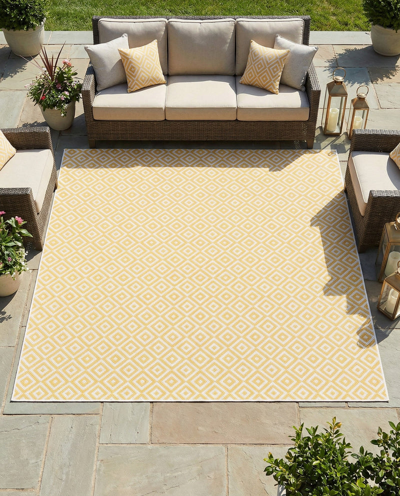 Urban Oasis Rugs Collection Area Rug -  Rooftop (Yellow Ivory) Square Yellow Ivory  lifestyle 39