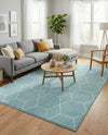 Trellis Mosaic Collection Area Rug - Arborville (Light Blue) Rectangle Light Blue  lifestyle 9