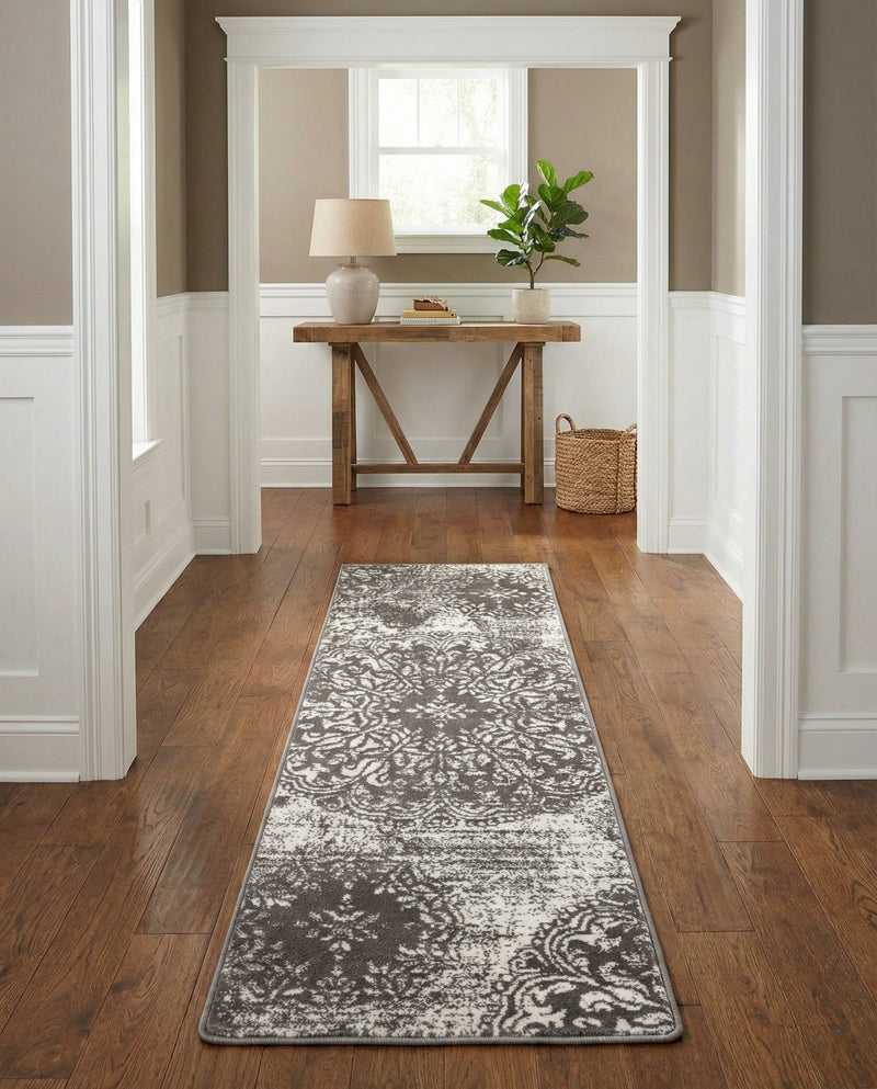 Riviera Elegance Collection Area Rug -  Monaco (Light Gray) Runner Light Gray  lifestyle 76