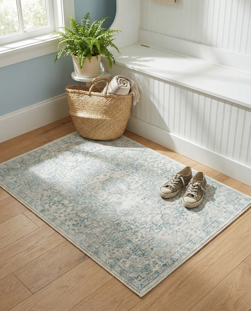 Coastal Haven Collection Area Rug - Seabreeze (Gray) Rectangle Gray  lifestyle 11