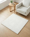 Alpine Plush Collection Area Rug -  Cortina (White) Square White  lifestyle 33