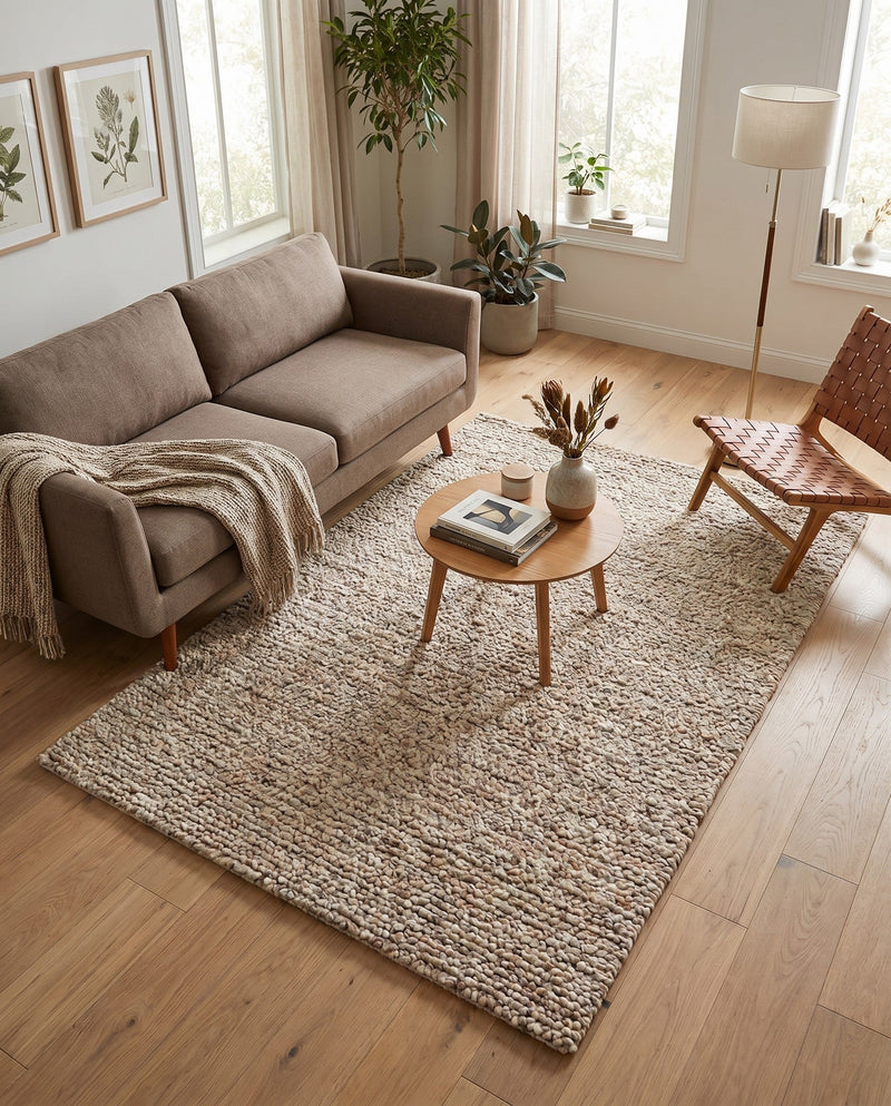 Wellington Luxe Shag Collection Area Rug - Kapiti Rectangle Taupe  lifestyle 42